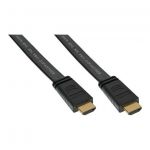 InLIne High Speed HDMI Flat Cable with Ethernet 19pin Type-A a 19pin Type-A, piatto, HDMI 3D, pin dorati, nero, 10m  