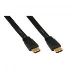In Line High Speed HDMI Flat Cable 19pin Type-A a 19pin Type-A, piatto, pin dorati, nero, 7,5m  
