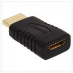 InLine Adattatore HDMI 19pin Type-A maschio a HDMI Mini Type-C femmina, pin dorati  