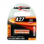 Ansmann Batteria  Alcalina formato A27 da 12V per dispositivi a basso consumo energetico. Confezione da 1 pezzo  