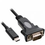 InLine Convertitore USB 2.0 Type C - Seriale RS232 Sub-D 9pin, 0,3m per Netbook, tablet, smartphone, storage station  
