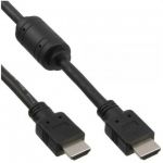 InLine Cavo HDMI High Speed, FullHD 1080p, UHD 2.160p, Type-A maschio/ Type-A maschio, ferrite anti-disturbo, nero, 1m  
