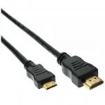 InLine Cavo HDMI High Speed, FullHD 1080p, UHD 2.160p, Type-A maschio/ Type-C Mini maschio, pin dorati, nero, 0,5m  