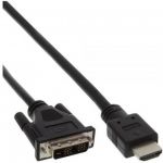 InLine Cavo Adattatore HDMI Standard - DVI, FullHD 1080p. Type-A maschio/ DVI-D (18+1) maschio, nero, 1,5m  