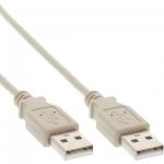InLine Cavo USB 2.0, Type A, maschio/maschio, beige, 0,5m  