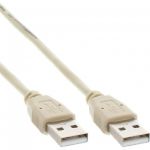 InLine Cavo USB 2.0, Type A, maschio/maschio, beige, 5m  