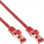 InLine Cavo Patch LAN, S/FTP (PiMf), Cat.6, 250MHz, guaina PVC, CU (100% rame), rosso, 0,3m  
