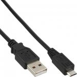 InLine Cavo Micro USB 2.0, Type A maschio a Type Micro-B maschio, nero, 1m  