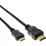 InLine Cavo High Speed HDMI Mini C maschio a HDMI A maschio, 2,5m, contatti dorati, nero  