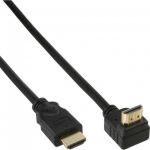 InLine Cavo High Speed HDMI Ethernet maschio / maschio, 15m, angolati 90Â°, contatti dorati, nero  
