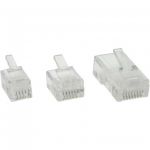 InLine Plug Modulare, telefonico, ISDN a crimpare su cavo piatto, RJ11 (6P4C), 100pz  