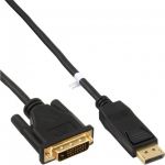 InLine Cavo DisplayPort maschio a DVI-D 24+1 maschio, 1m, pin dorati, nero  