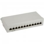 InLine Patch Panel Cat.5e, 12-porte, installazione tavolo/parete, grigio chiaro, RAL7035  