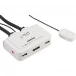 InLine KVM Switch, 2 porte, USB DisplayPort, Audio, all-in-one  