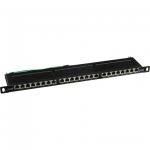 InLine Patch Panel Cat.6, 24-porte, 48,26cm (19"), 0.5HE, nero RAL9005  