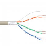 InLine Cavo telefonico in matassa per impianti, schermato, 6 fili in CCA (lega rame/alluminio), 3x2x0,6mm, beige, 100m  