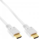 InLine Cavo High Speed HDMI Ethernet maschio / maschio, 0,5m, Premium, contatti dorati, bianco  