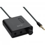 InLine Amplificatore cuffie mobile, Bass-Boost, Jack 3,5mm, 1x IN, 2x OUT, batteria interna  