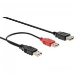 InLine Cavo USB 2.0, Sdoppiatore Y, 2x Type A maschio / femmina, 2m  