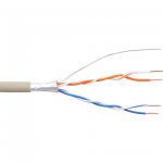 InLine Cavo telefonico in matassa per impianti, schermato, 4 fili in CCA (lega rame/alluminio), 2x2x0,6mm, beige, 25m  