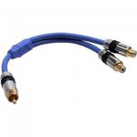 InLine Cavo Audio Sdoppiatore 1x RCA maschio a 2x RCA femmina, 0,25m, Y Form, schermato, dorato, PREMIUM  