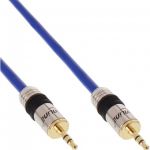 InLine Cavo Audio Jack 3,5mm maschio / maschio, 0,5m, schermato, dorato, stereo, PREMIUM  