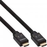 InLine Cavo HDMI 2.0, 10m, UHD, 4K2K, ARC, HEAC, 4K3D, dorato, nero, maschio / maschio HDMI-High Speed Ethernet Premium  