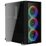 Aerocool Quartz REVO RGB Case Middle Tower Full Tempered Glass Panel  